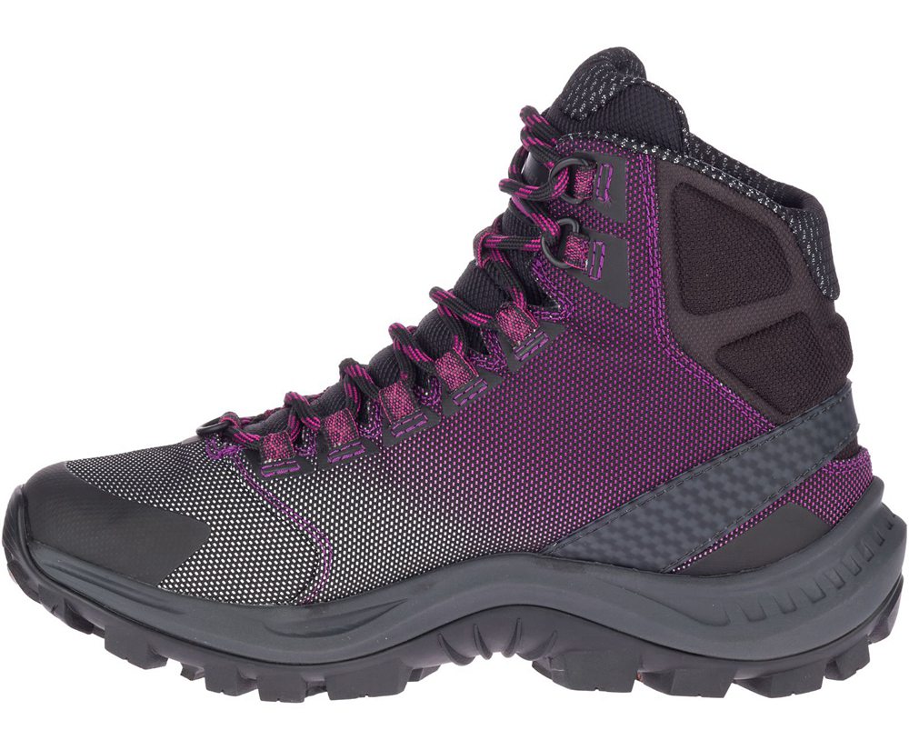 Botas Senhora - Merrell Thermo Cross 2 Mid Waterproof - Pretas/Roxo - VST498726